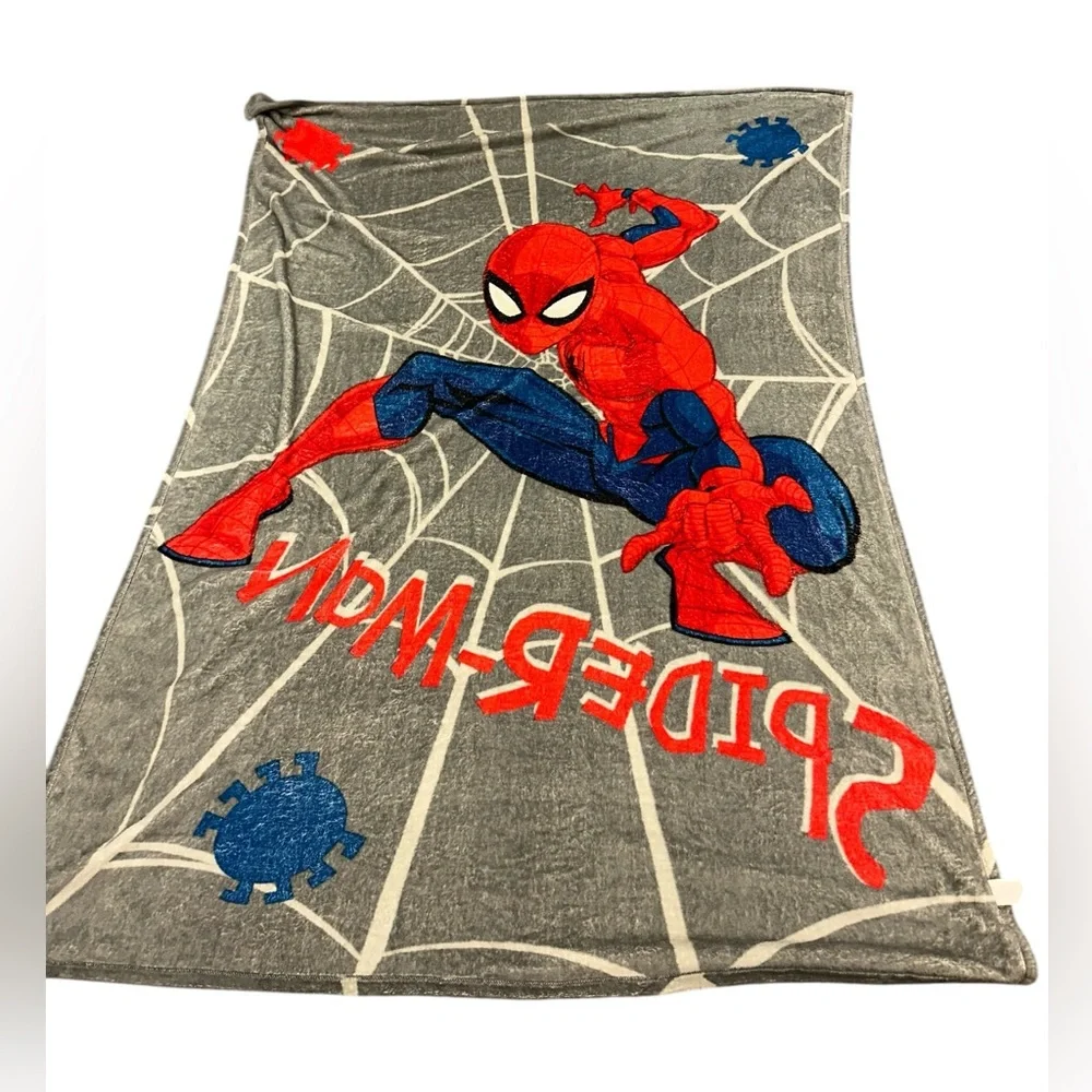 Spider-Man marvel vintage fleece blanket 87 x 65‎ NWOT